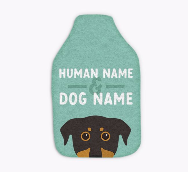 Human and Dog Names: Personalized {breedFullName} Hot Water Bottle